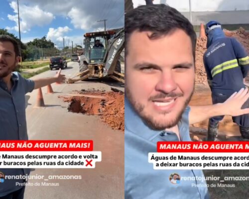 renato-junior-faz-fiscalizacao-surpresa-em-obra-da-aguas-de-manaus-e-confronta-diretor-por-videochamada-descumprindo-o-prefeito-canal92am