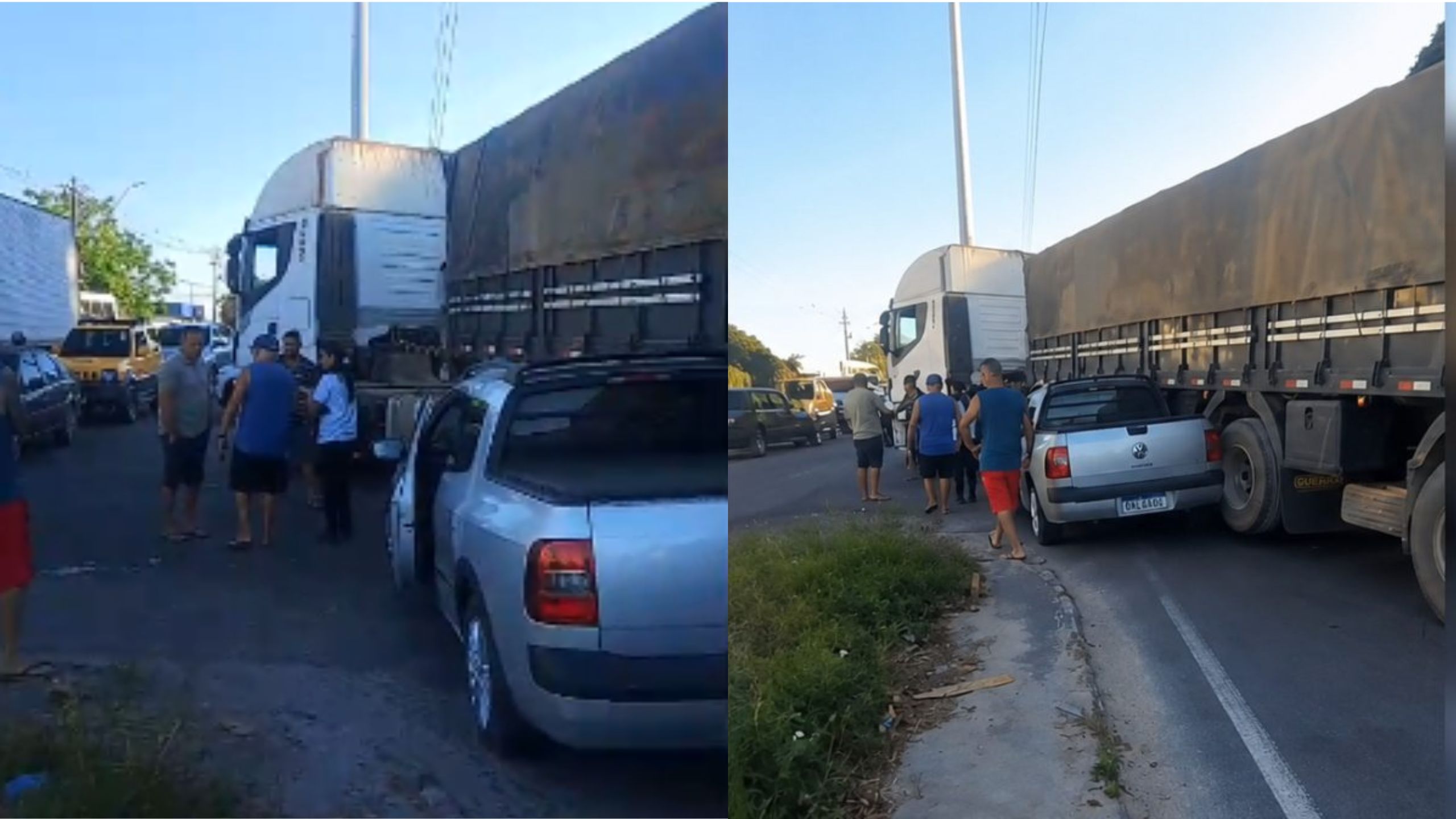Carro-fica-imprensado-por-caminhao-na-Autaz-Mirim-canal92am