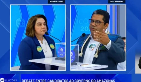 Isael-Munduruku-confronta-Maria-do-Carmo-debate-canal92am
